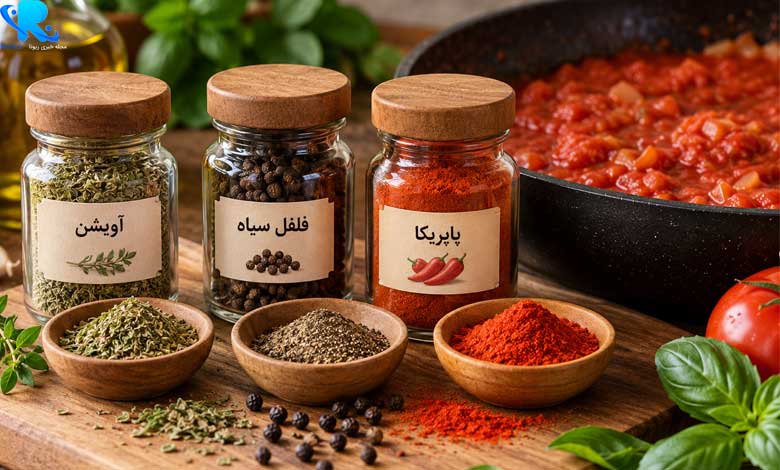 ادویههای مناسب طرز تهیه پاستا ساده بدون مرغ و قارچ
